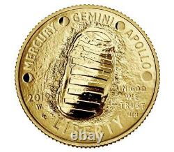 Pop-30 2019 $5 Gold Pr70 Pcgs Coin Apollo 11 Pcgs Commémoratif Fdoi Fred Haise