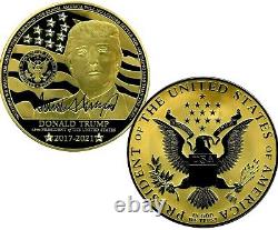 Président Donald Trump Crystal Inclaid Commemorative Coin Valeur De La Preuve 199,95 $