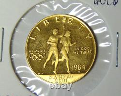 Preuve 1984-W Pièce d'or olympique de 10$ 0,48375 oz d'or Olympiade de Los Angeles