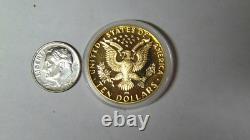 Preuve pièce d'or de 10 $ des Jeux Olympiques de 1984-W 0,48375 oz d'or Sans boîte ni certificat d'authenticité