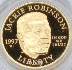 Programme de pièces en or fin 999 commémoratives de Jackie Robinson 1997 Monnaie des États-Unis