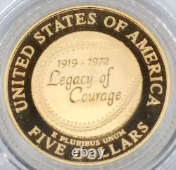 Programme de pièces en or fin 999 commémoratives de Jackie Robinson 1997 Monnaie des États-Unis