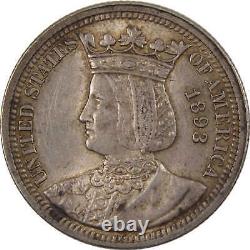 Quart de dollar commémoratif Isabella de la Colombie de 1893 en AU SKUI7390