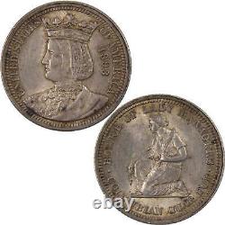 Quart de dollar commémoratif Isabella de la Colombie de 1893 en AU SKUI7390