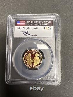RARE! Pièce commémorative en or 2007-W PCGS PR70DCAM de 5 dollars de JAMESTOWN avec MERCANTI