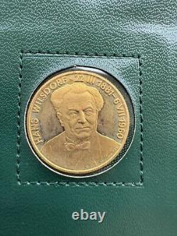 ROLEX, HANS WILSDORF PIECE Monnaie fine, pièce commémorative en or jaune 22K, montée dans un