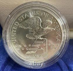 Rare ensemble commémoratif de 3 pièces en or, argent et bronze 90 % Amérique dans l'espace 1988