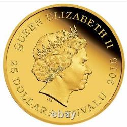 Retour Vers Le Futur 2015 1/4 Oz Gold Proof Coin 99,99% Pure Gold Limited Mintage