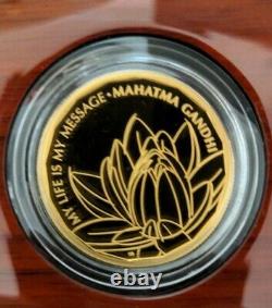 Royal Mint Mahatma Gandhi 2021 Royaume-uni 1 Oz Gold Proof Coin
