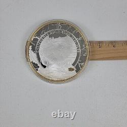 Ruée vers l'or américaine Californie Pièce en argent plaqué or 24k accentuée Jumbo 4