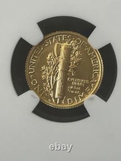 SASA 2016 W 10C Dime en Mercure 1/10 Oz Or NGC SP70 Premières Émissions
