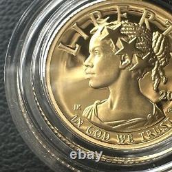 SUPERBE GEM BU 2018-W Amérique Liberté Haute Relief épreuve 1/10 oz Or OGP & COA