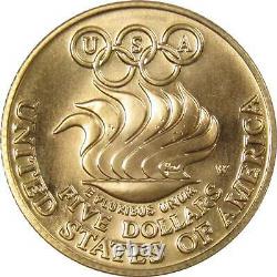 Séoul Olympiade Commémorative 1988 W 90% Or Bu Non Circulé $5 Coin