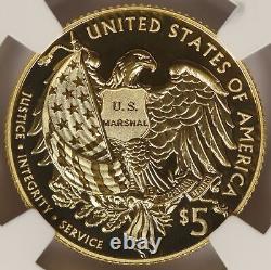 Service des marshals des États-Unis en or 2015-W $5 NGC PF70 Ultra Cameo
