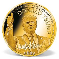 Solid 14k Gold Donald Trump Rendre L'amérique Grande Pièce De Collectionneur Avec Coa