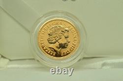 Souverain d'or de Grande-Bretagne 2013 91,67 % or Boîte commémorative de naissance royale COA