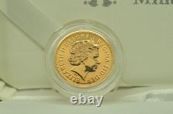 Souverain d'or de Grande-Bretagne 2013 91,67 % or Boîte commémorative de naissance royale COA