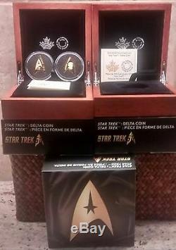 Star Trek Delta 200 $ Coin Shaped 2016 16.20grams Pur Preuve D'or. Monnaie Épuisé