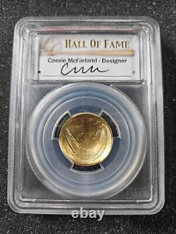 Temple de la renommée du baseball 2014-W, pièce commémorative en or de 5 dollars, PCGS MS70 Cassie Mcfarlane