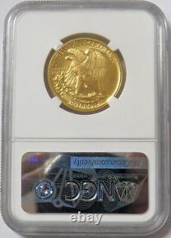 Translate this title in French: 2016 W OR WALKING LIBERTY EN OR 50C ANNIVERSAIRE DU CENTENAIRE 1/2oz PIÈCE WLH NGC SP 69