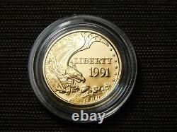US Mint 1991 Mt Rushmore Anniversary 3 Coin $5 West Pt Gold & Silver Proof Set	<br/>	
<br/>La Monnaie des États-Unis 1991 Mt Rushmore Anniversaire Ensemble de preuve en or et en argent de 3 pièces de $5 West Pt