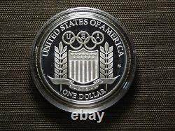 US Mint 1992 Jeux olympiques Ensemble de preuves de 3 pièces de monnaie de 5 $ en or et en argent de West Pt