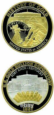 U. S. Gold Depository Fort Knox Valeur De La Preuve De Pièce Commémorative 129,95 $