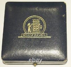 Uk Mint 900 Or Rare C1968-1ère Année Coin Couronnement Shah / Pendentif 26.3 Gr, Boîte
