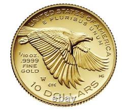 Us American Liberty $10 Dollars Proof Gold Coin 1/10 Oz, 2018