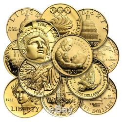 Us Mint Or 5 $ Pièces Commémoratives Bu / Preuve (random Année)
