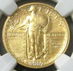 W Gold Standing Liberty Quarter 25c Centennial 25c 1/4 Oz Slq Ngc Sp70