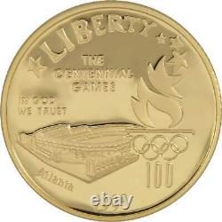 XXVI Olympiade Stade Commemorative 1995 W 90% Gold Proof 5 $ Pièce
