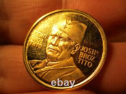 Yougoslavie Gold Pièce Commémorative, Josip Broz Tito, Jajce, 1943-1973, 8,00 Gram